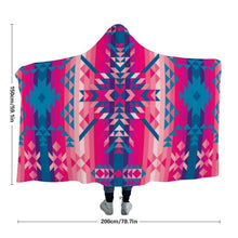 Load image into Gallery viewer, Desert Geo Blue Hooded Blanket blanket 49 Dzine 
