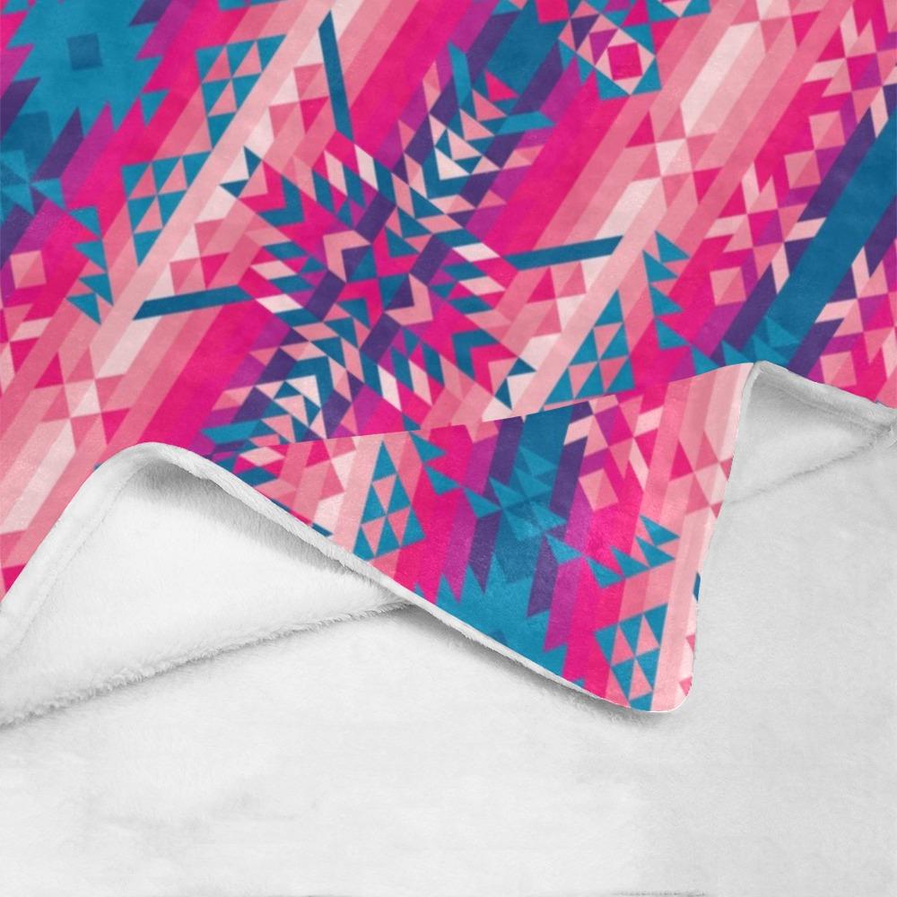 Desert Geo Blue Ultra-Soft Micro Fleece Blanket 40"x50" Ultra-Soft Blanket 40''x50'' e-joyer