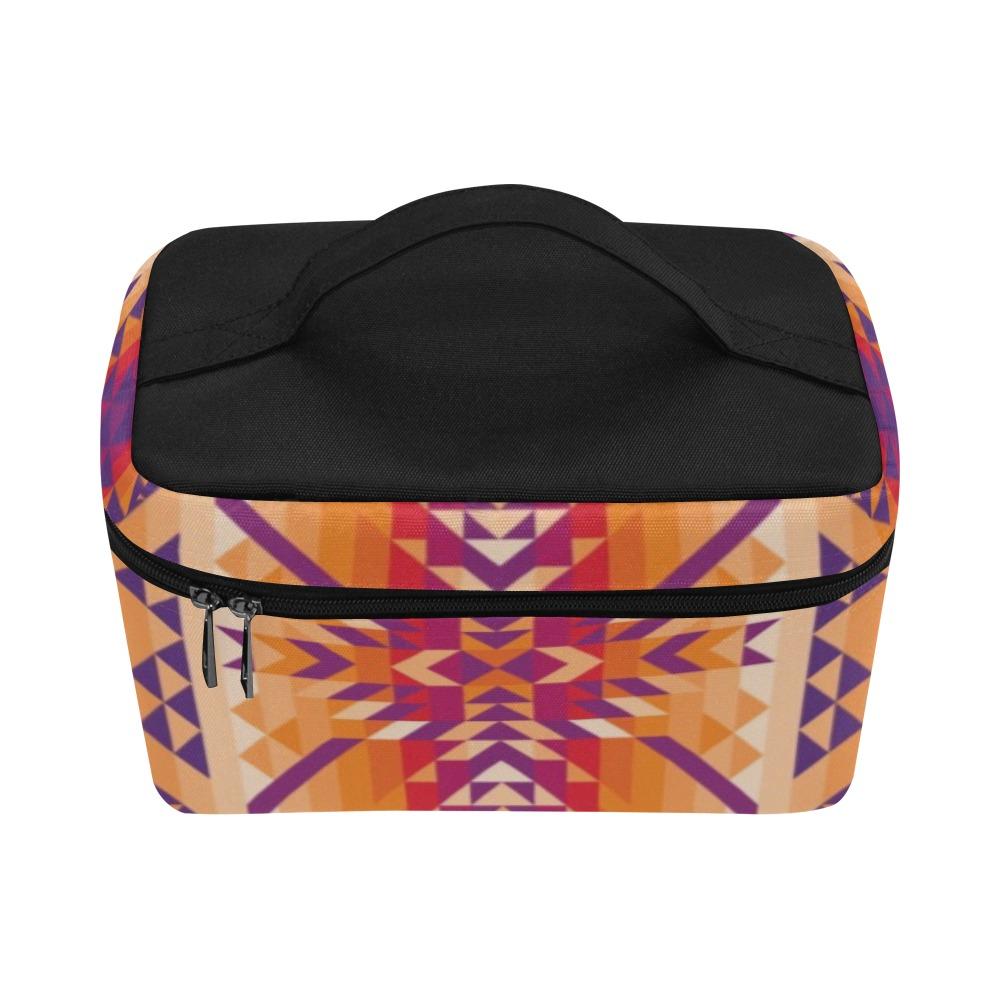 Desert Geo Cosmetic Bag/Large (Model 1658) Cosmetic Bag e-joyer