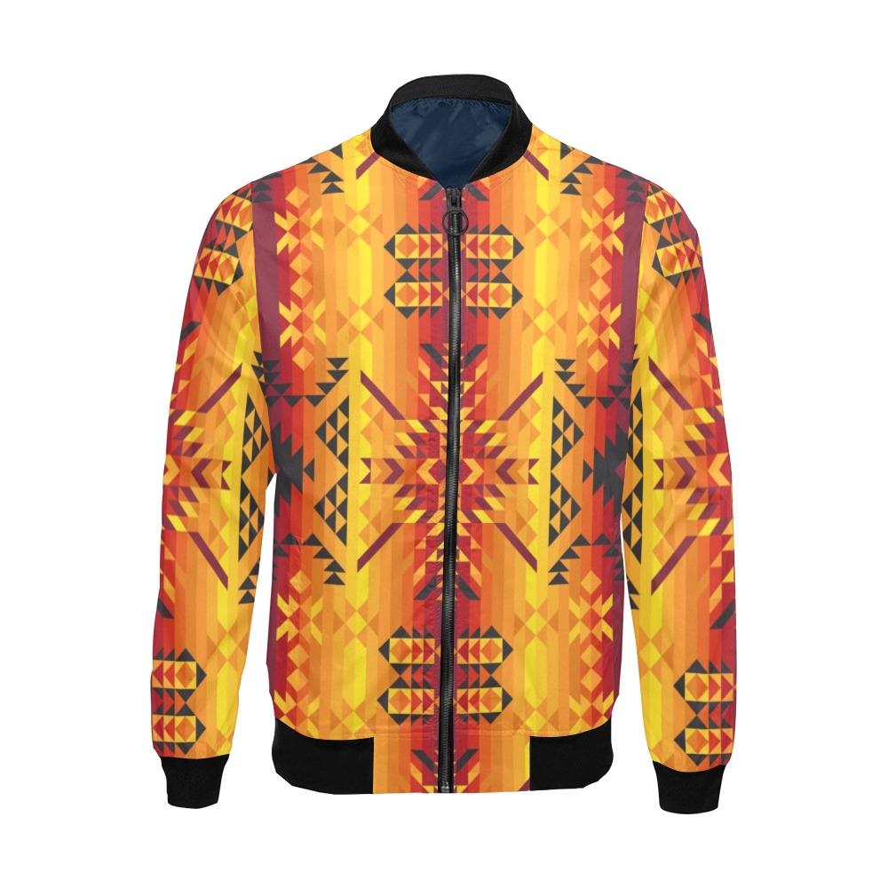 Desert Geo Yellow Red All Over Print Bomber Jacket for Men (Model H19) All Over Print Bomber Jacket for Men (H19) e-joyer