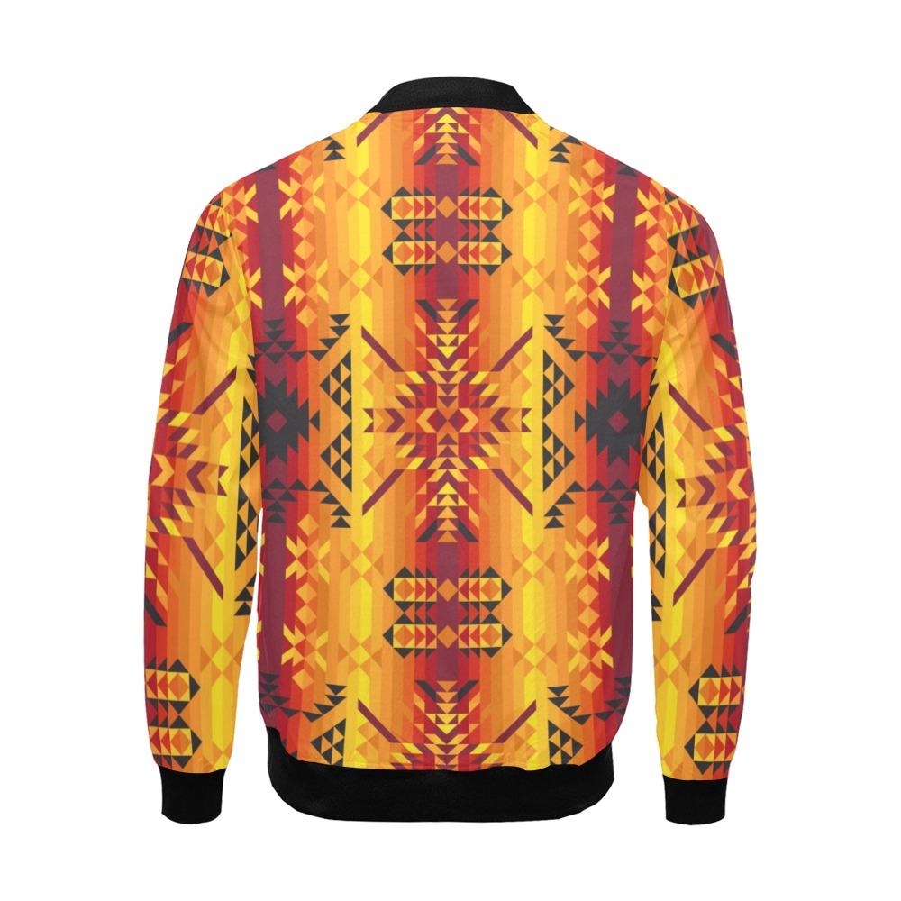 Desert Geo Yellow Red All Over Print Bomber Jacket for Men (Model H19) All Over Print Bomber Jacket for Men (H19) e-joyer