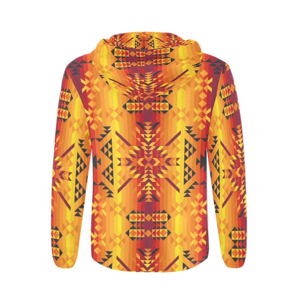 Desert Geo Yellow Red All Over Print Full Zip Hoodie for Men (Model H14) All Over Print Full Zip Hoodie for Men (H14) e-joyer