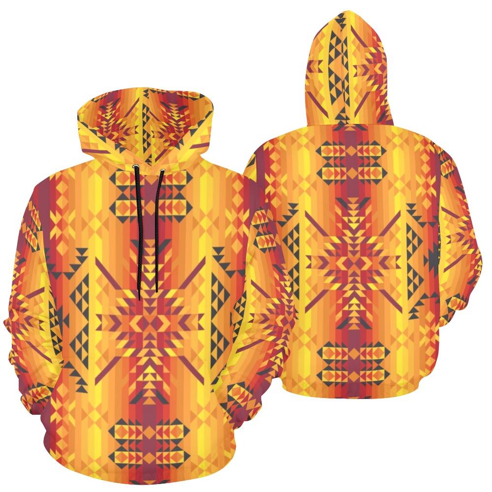 Desert Geo Yellow Red All Over Print Hoodie for Men (USA Size) (Model H13) All Over Print Hoodie for Men (H13) e-joyer