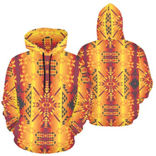 Load image into Gallery viewer, Desert Geo Yellow Red All Over Print Hoodie for Women (USA Size) (Model H13) All Over Print Hoodie for Women (H13) e-joyer 
