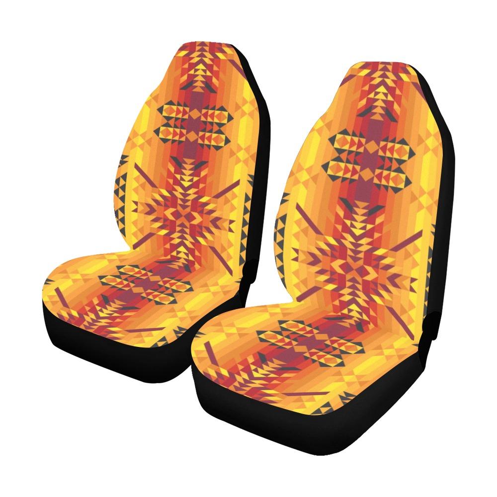 Desert Geo Yellow Red Car Seat Covers (Set of 2) Car Seat Covers e-joyer
