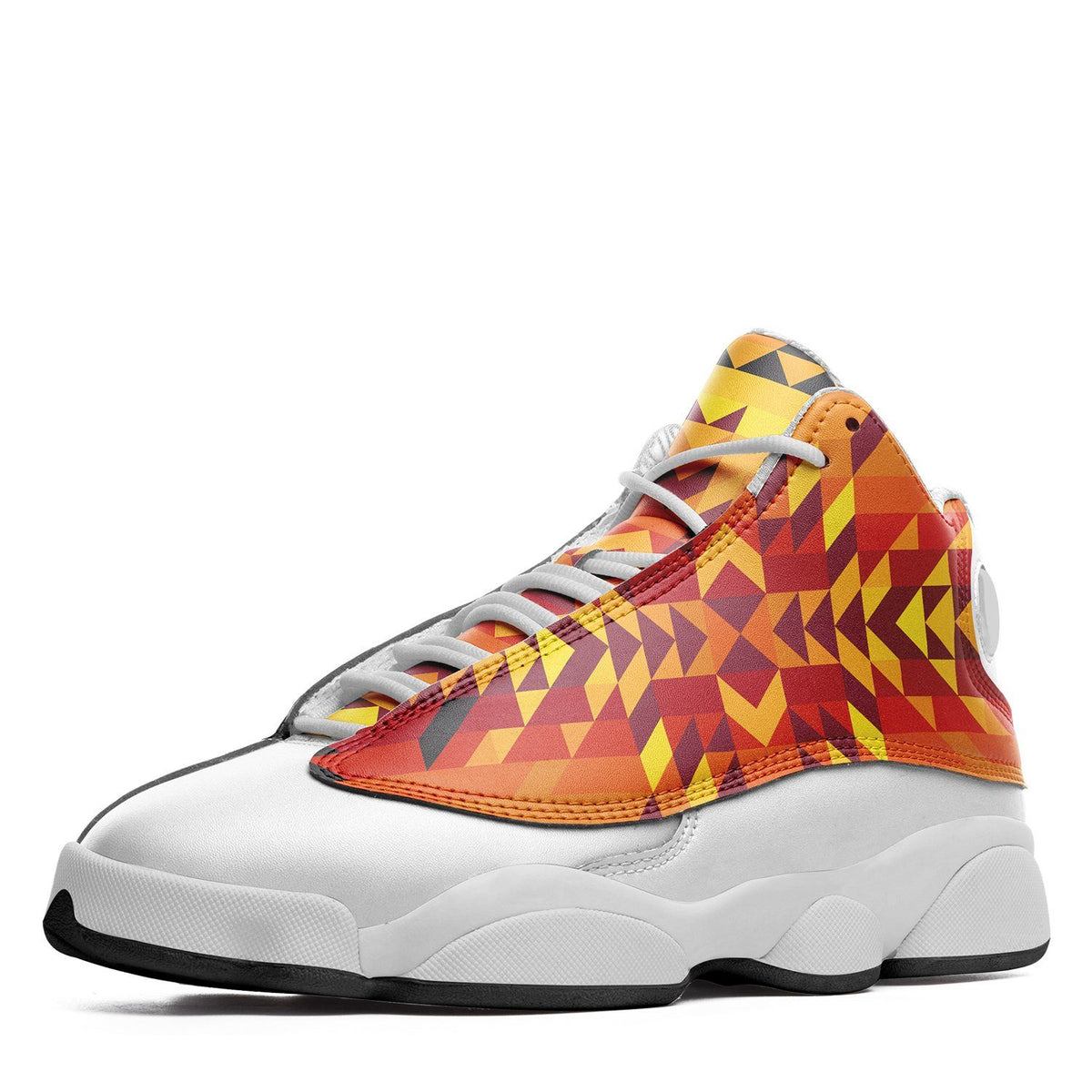 Desert Geo Yellow Red Isstsokini – Unisex Sneakers by 49 Dzine