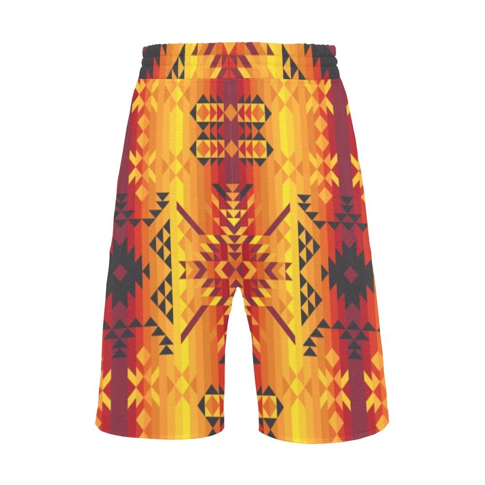 Desert Geo Yellow Red Men's All Over Print Casual Shorts (Model L23) Men's Casual Shorts (L23) e-joyer