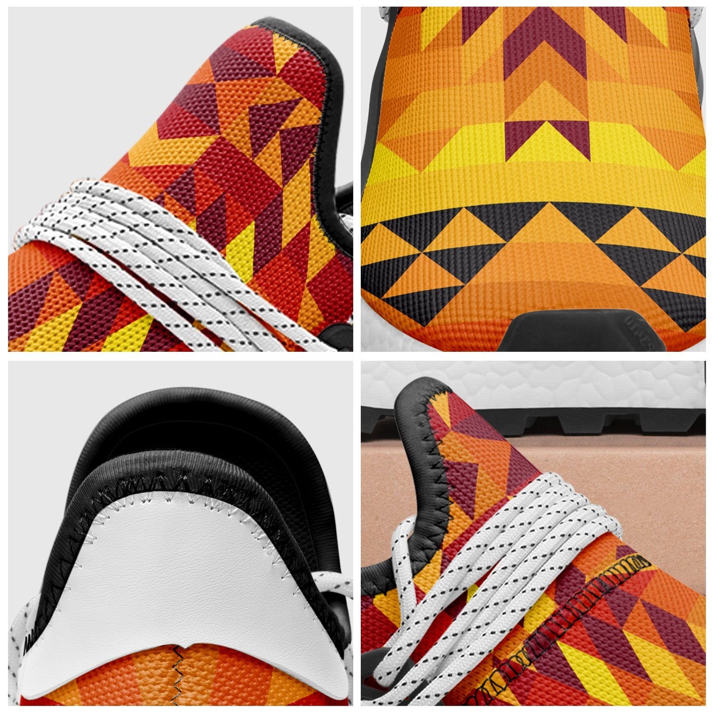 Desert Geo Yellow Red Okaki Sneakers Shoes Herman