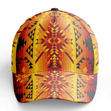 Load image into Gallery viewer, Desert Geo Yellow Red Snapback Hat hat Herman 
