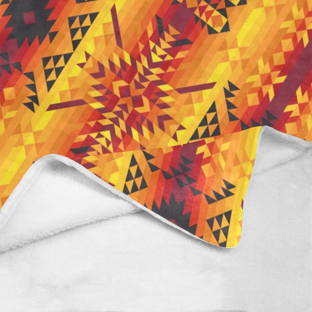 Desert Geo Yellow Red Ultra-Soft Micro Fleece Blanket 40"x50" Ultra-Soft Blanket 40''x50'' e-joyer