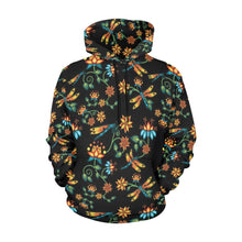 Load image into Gallery viewer, Dragon Lily Noir All Over Print Hoodie for Women (USA Size) (Model H13) All Over Print Hoodie for Women (H13) e-joyer 

