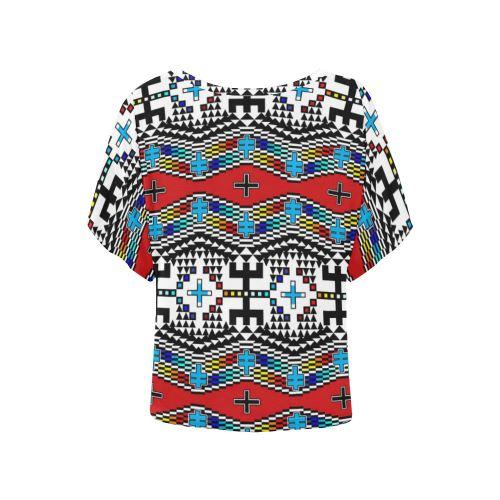 dragonflies Women's Batwing-Sleeved Blouse T shirt (Model T44) Women's Batwing-Sleeved Blouse T shirt (T44) e-joyer