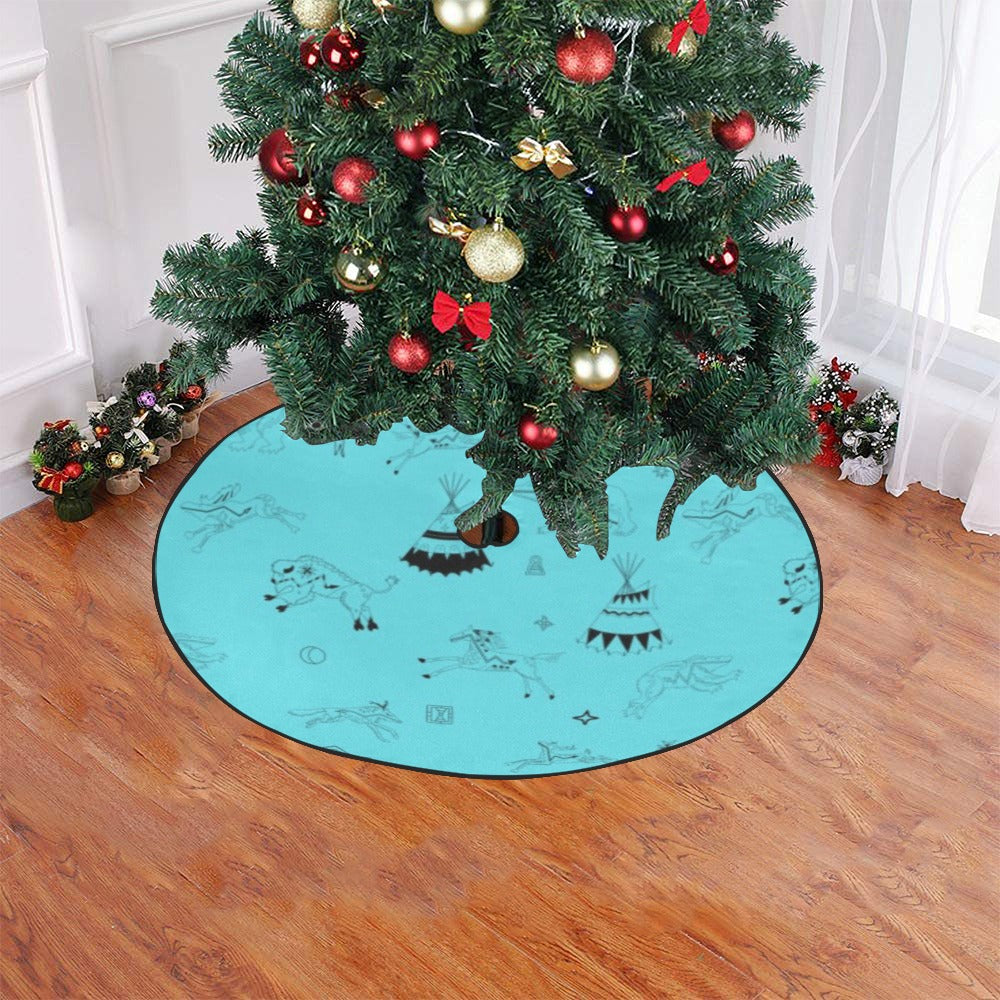 Ledger Dabbles Turquoise Tree Skirt