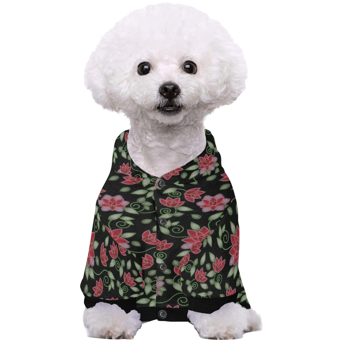 Red Beaded Rose Pet Hoodie – Pet Apparel by 49 Dzine