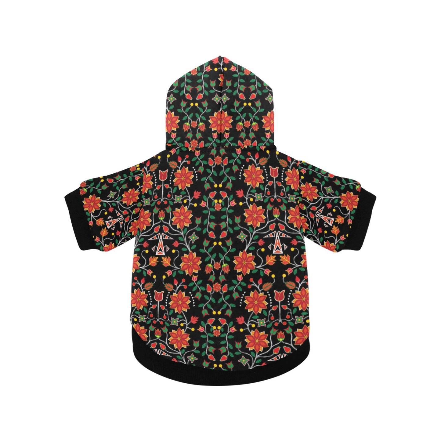 Floral Beadwork Six Bands Pet Dog Hoodie
