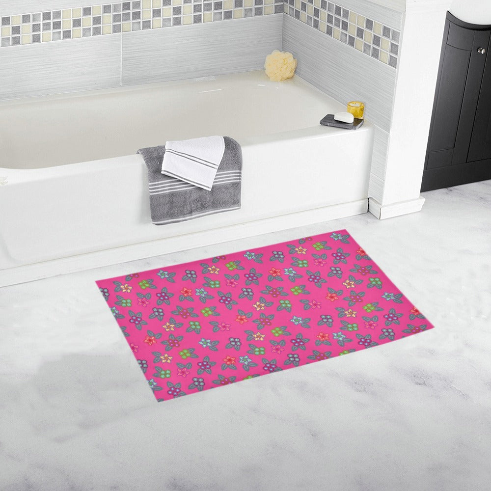 Berry Flowers Bath Rug 16''x 28''