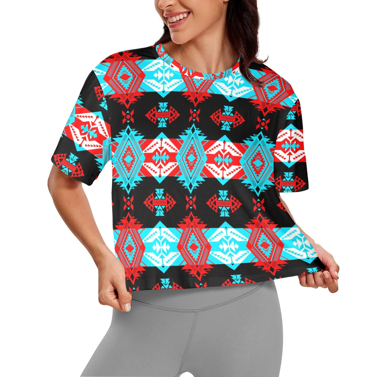 Sovereign Nation Trade Crop Top by 49 Dzine