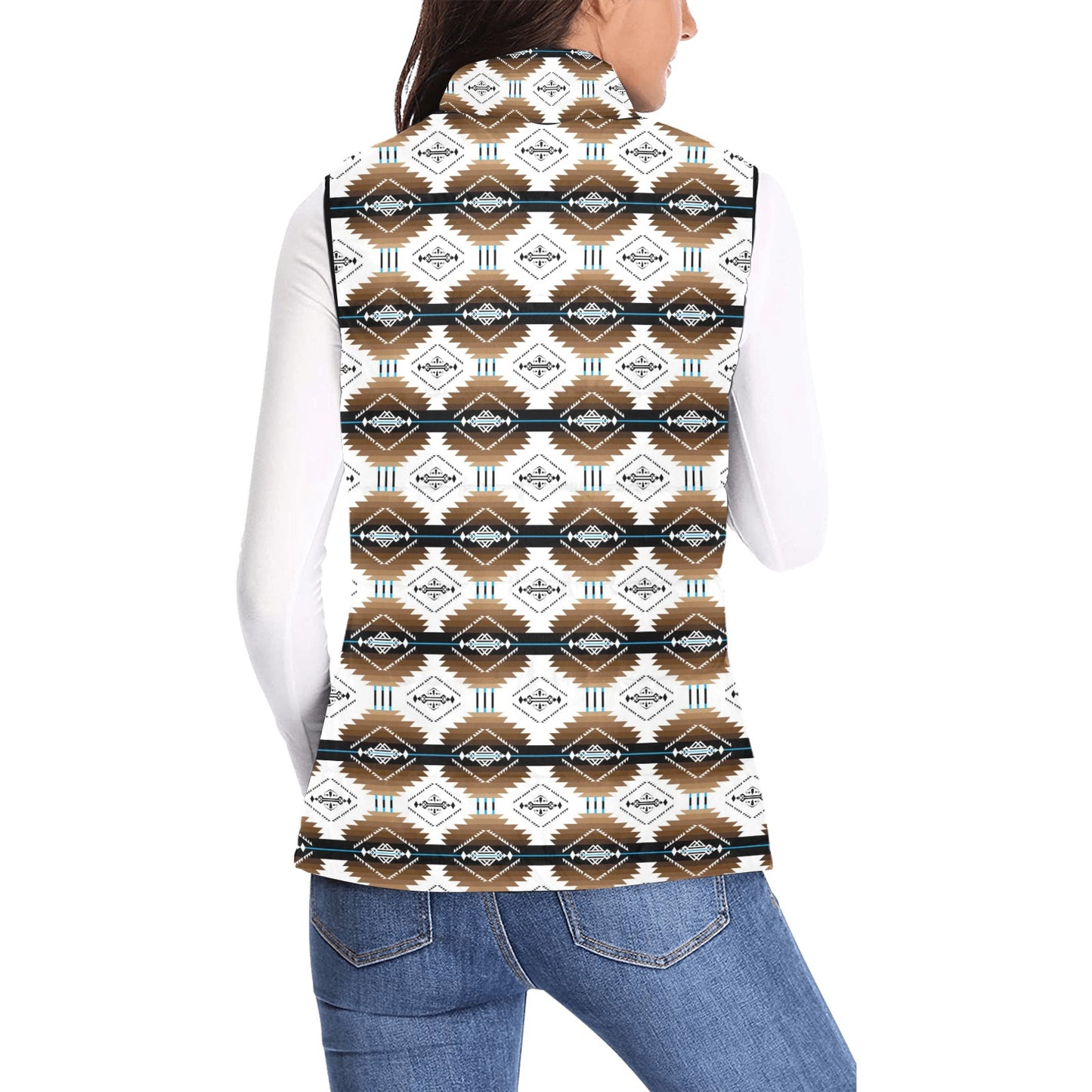 Cofitichequi White Women's Padded Vest Jacket
