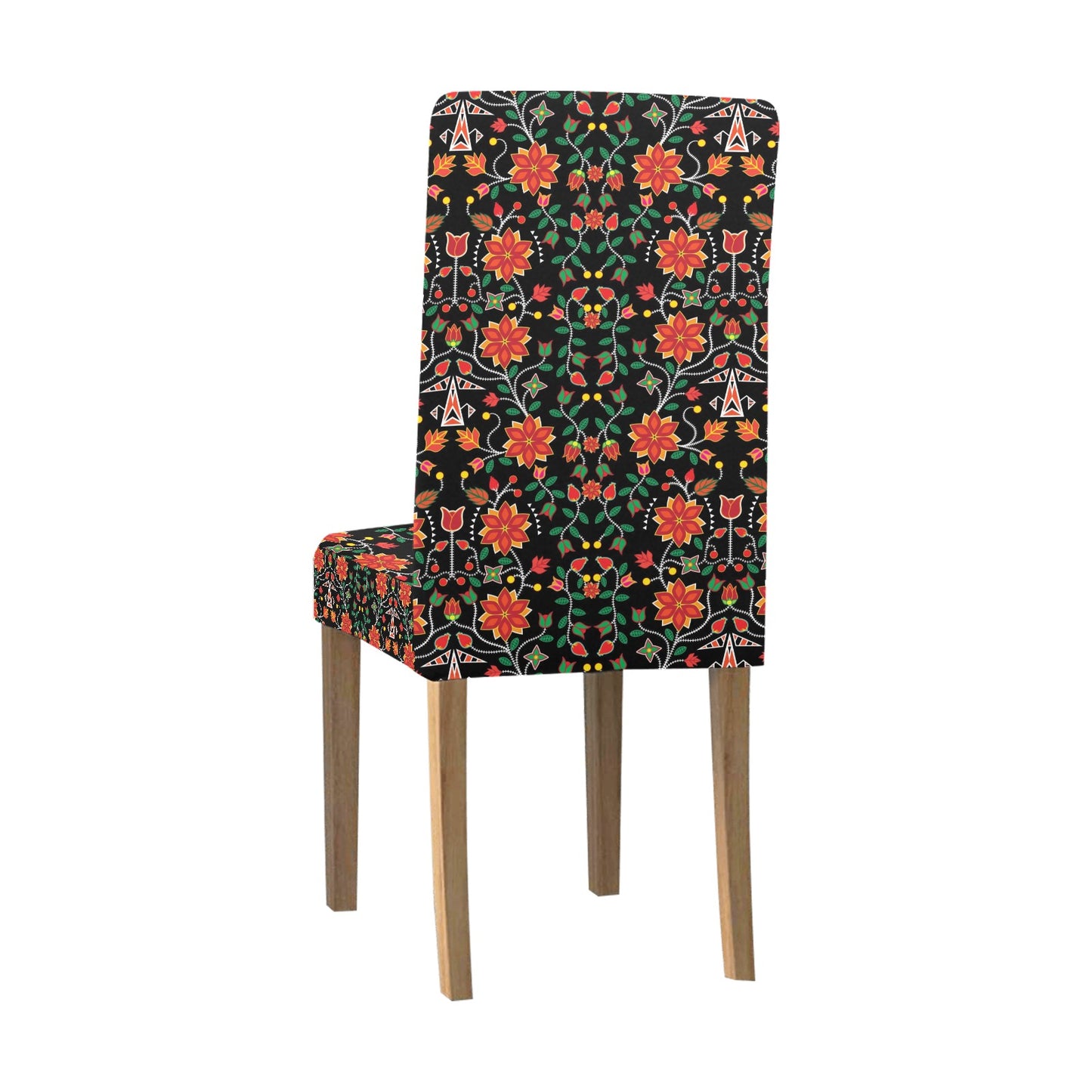 Floral Beadwork Six Bands Chair Cover (Pack of 6)
