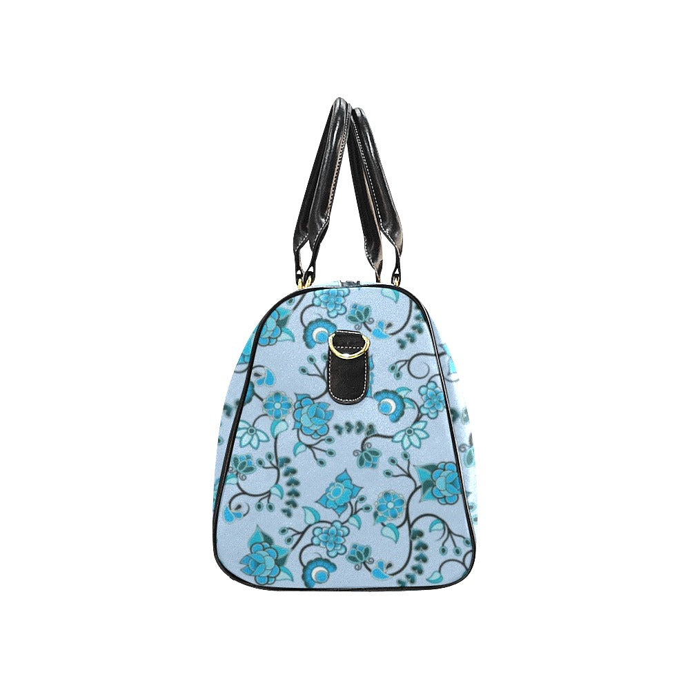 Blue Floral Amour New Waterproof Travel Bag/Small