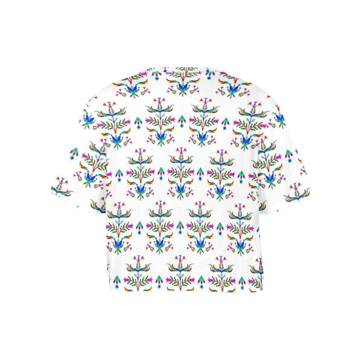 Dakota Damask White Crop Top