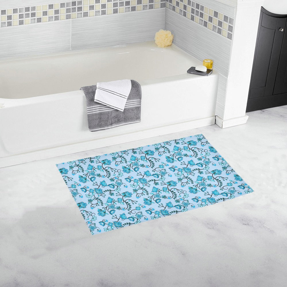 Blue Floral Amour Bath Rug 16''x 28''