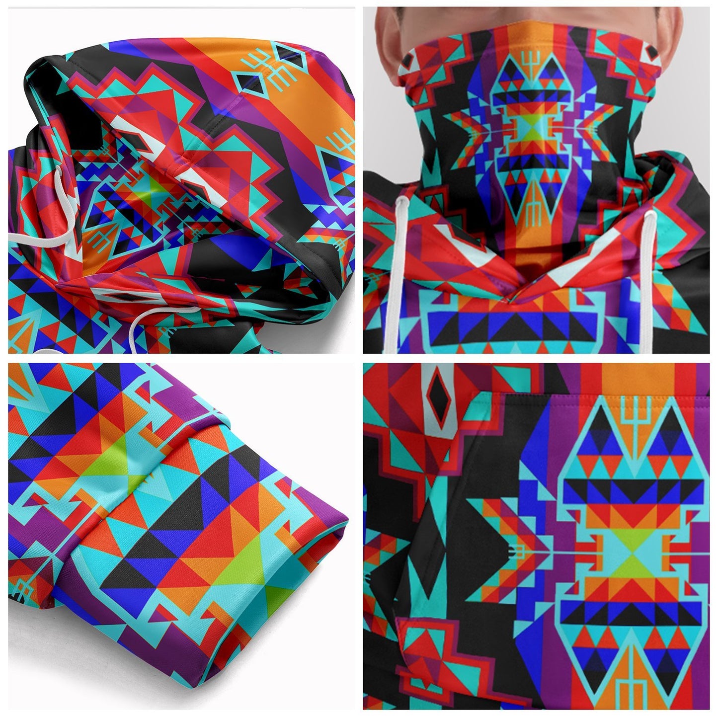 Fancy Bustle Hoodie with Face Cover 49 Dzine