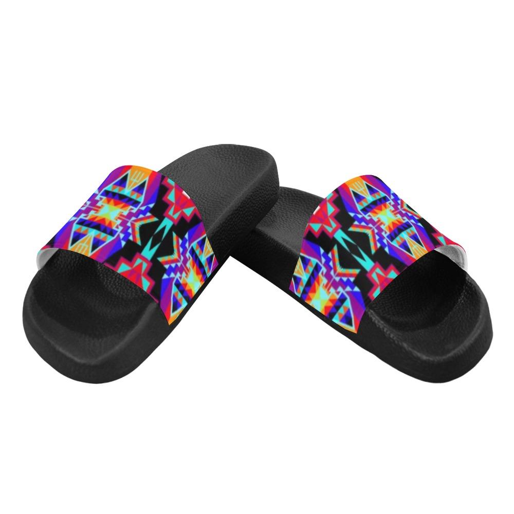 Fancy Bustle Men's Slide Sandals (Model 057) Men's Slide Sandals (057) e-joyer