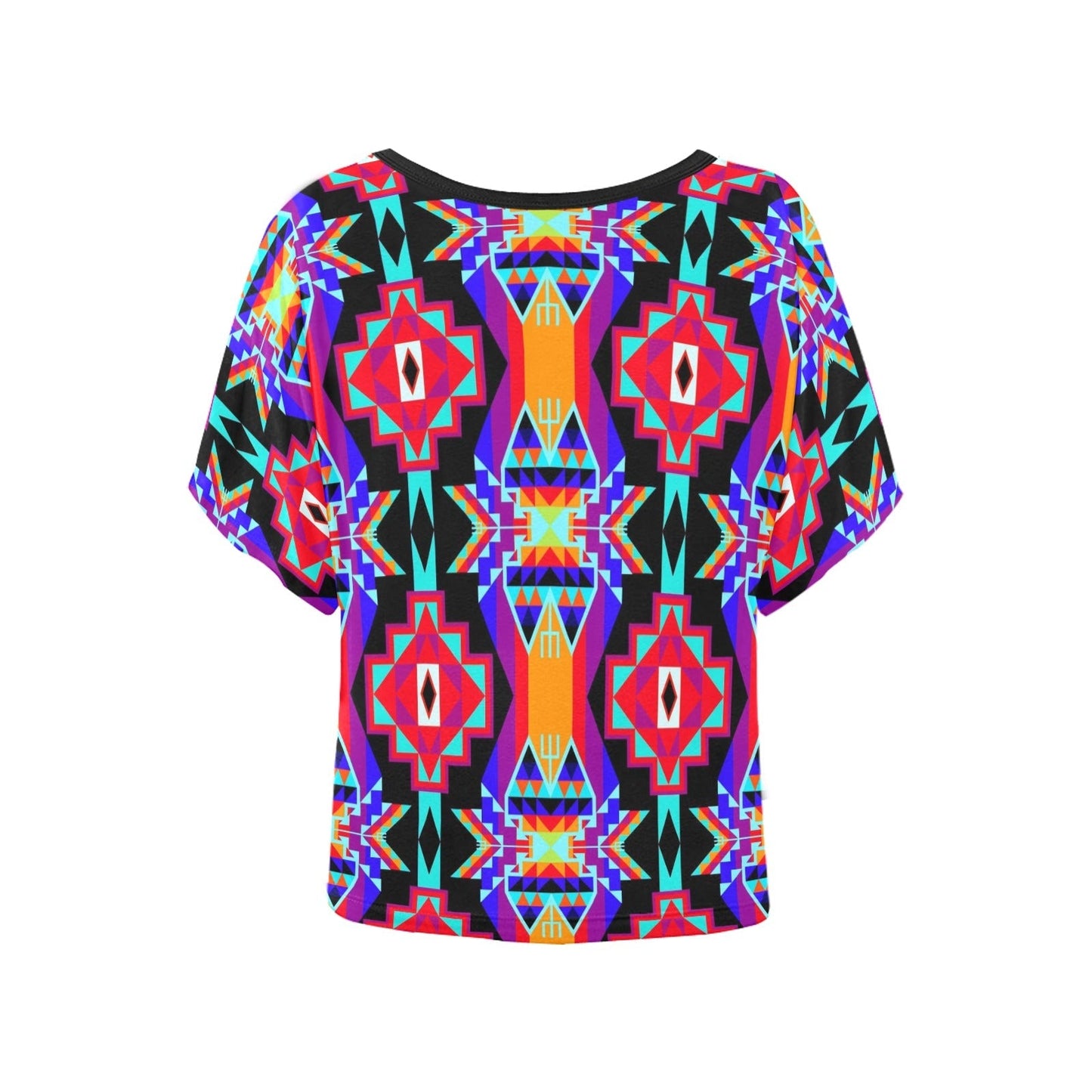 Fancy Bustle Women's Batwing-Sleeved Blouse T shirt (Model T44) Women's Batwing-Sleeved Blouse T shirt (T44) e-joyer