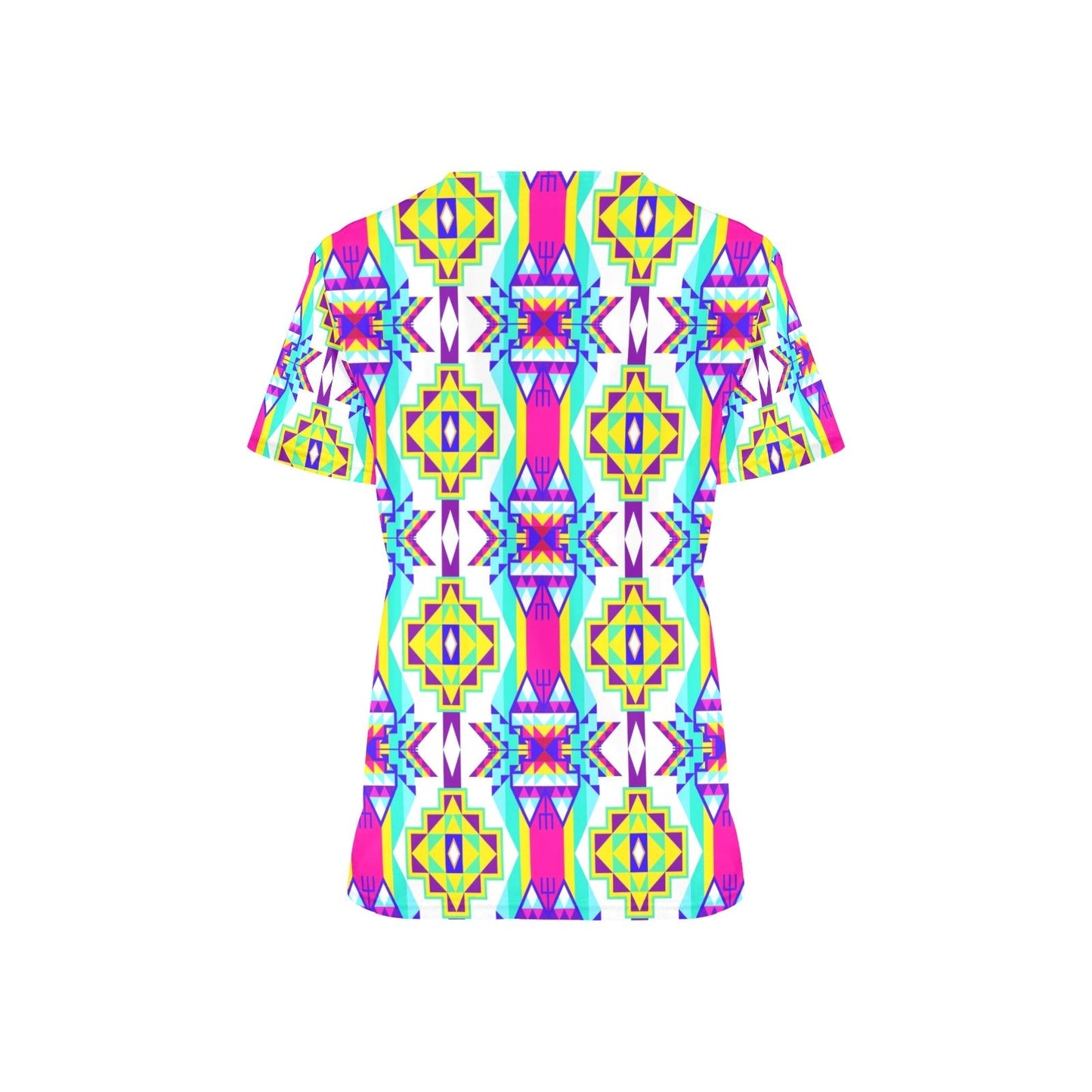 Fancy Champion All Over Print Scrub Top Scrub Top e-joyer