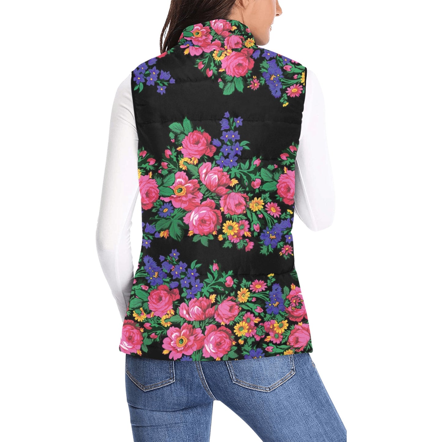 Kokum's Revenge Black Women's Padded Vest Jacket