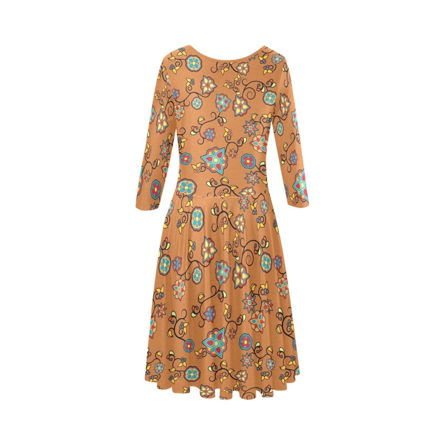 Fire Bloom Light Tethys Half-Sleeve Skater Dress(Model D20) Tethys Half-Sleeve Skater Dress (D20) e-joyer