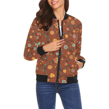 Load image into Gallery viewer, Fire Bloom Shade All Over Print Bomber Jacket for Women (Model H19) Jacket e-joyer 
