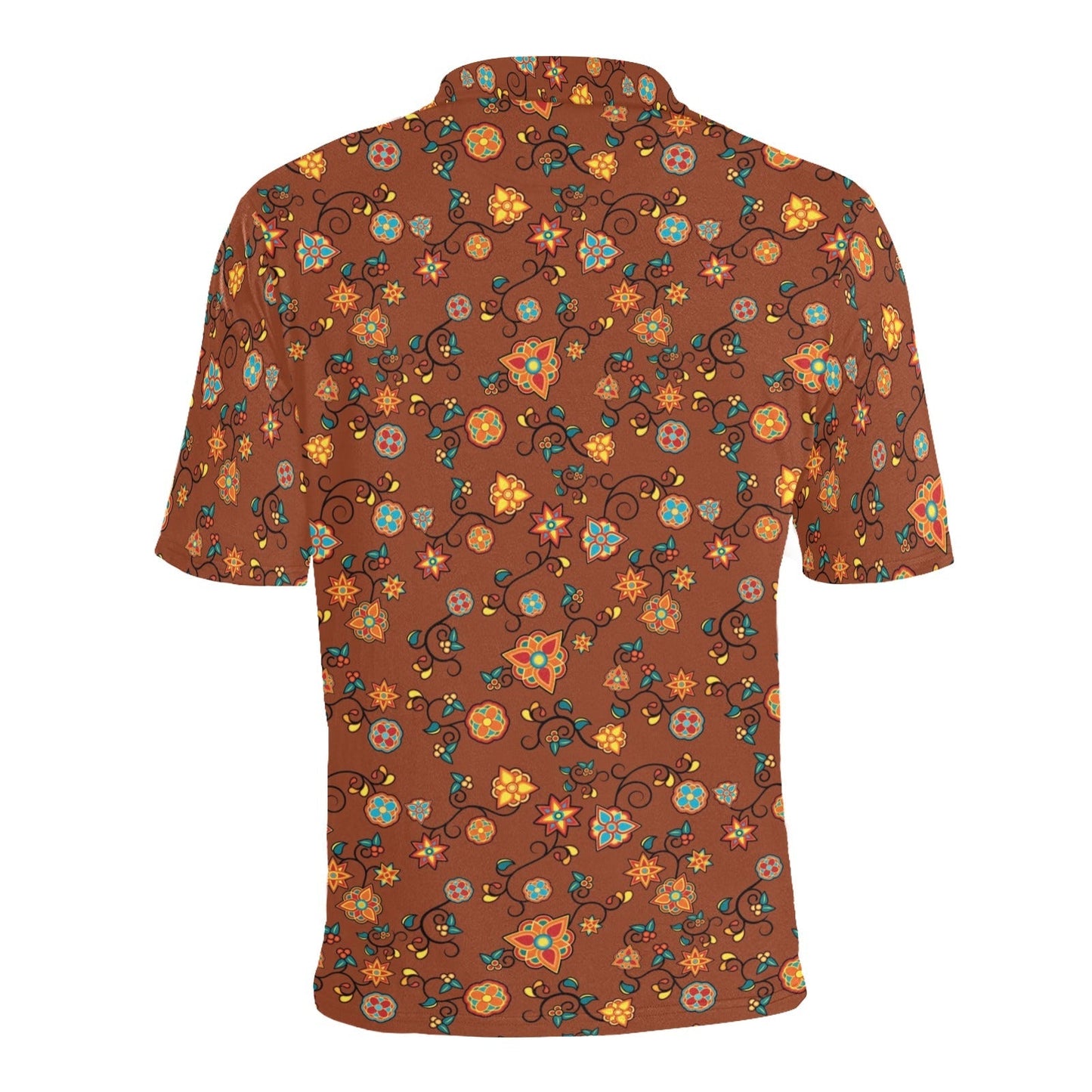 Fire Bloom Shade Men's All Over Print Polo Shirt (Model T55) Men's Polo Shirt (Model T55) e-joyer