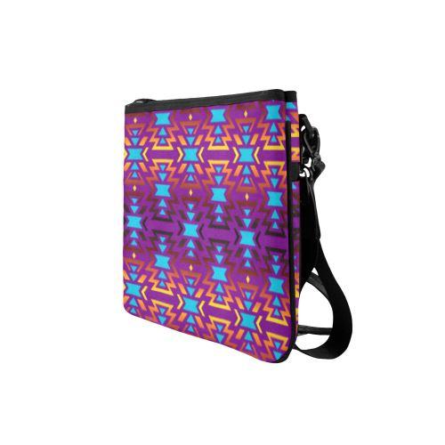 Fire Colors and Sky Moon Shadow Slim Clutch Bag (Model 1668) Slim Clutch Bags (1668) e-joyer