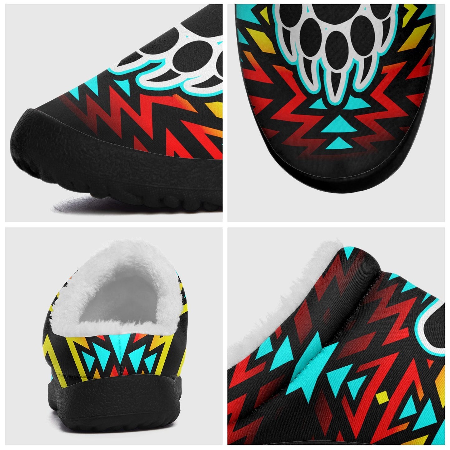 Fire Colors and Turquoise Bearpaw Ikinnii Indoor Slipper 49 Dzine