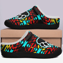 Load image into Gallery viewer, Fire Colors and Turquoise Bearpaw Ikinnii Indoor Slipper 49 Dzine 
