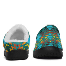 Load image into Gallery viewer, Fire Colors and Turquoise Teal Ikinnii Indoor Slipper 49 Dzine 
