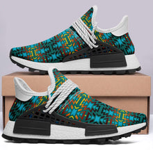 Load image into Gallery viewer, Fire Colors and Turquoise Teal Okaki Sneakers Shoes 49 Dzine 
