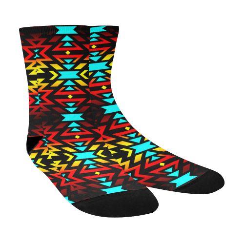 Fire Colors Crew Socks Crew Socks e-joyer