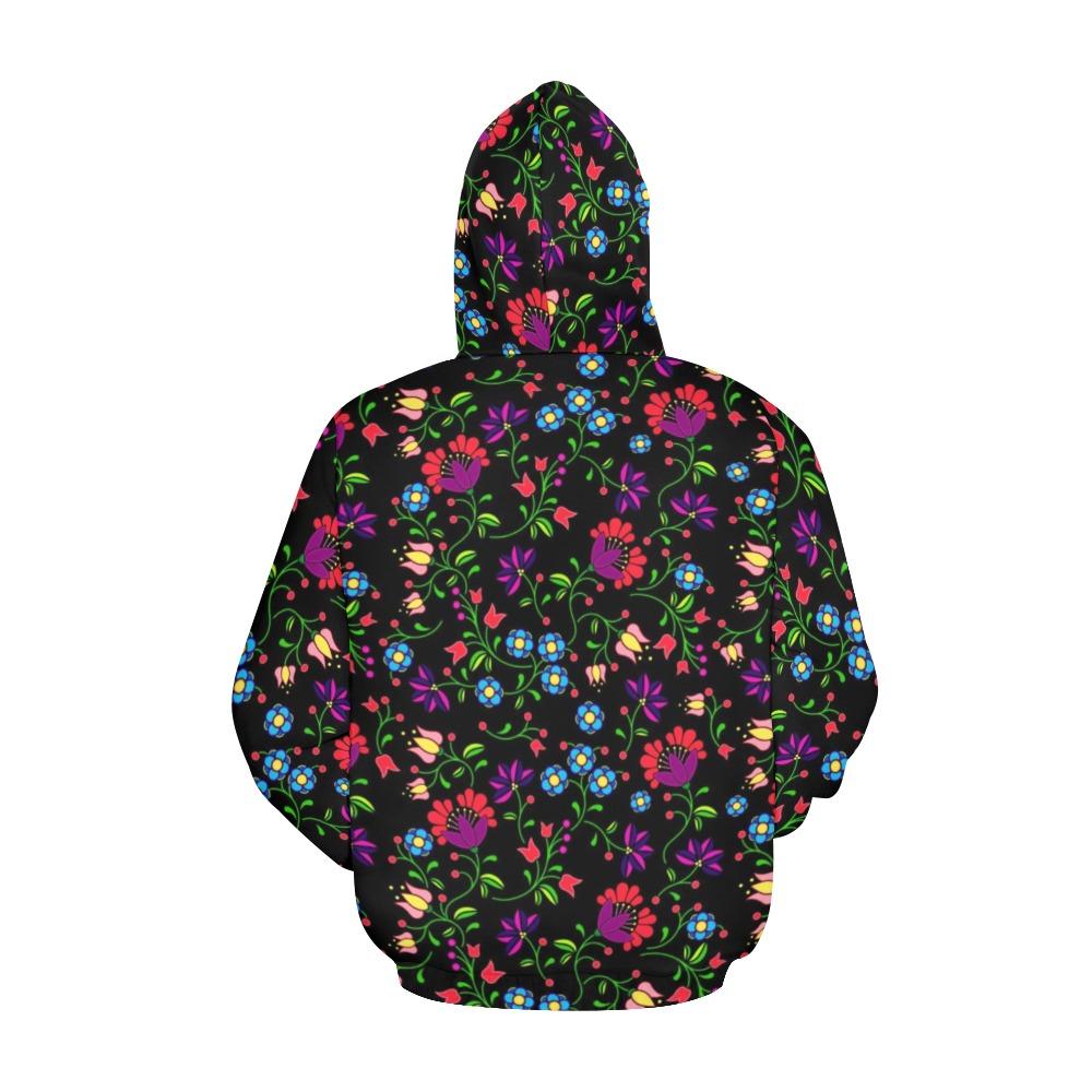 Fleur Indigine All Over Print Hoodie for Women (USA Size) (Model H13) All Over Print Hoodie for Women (H13) e-joyer