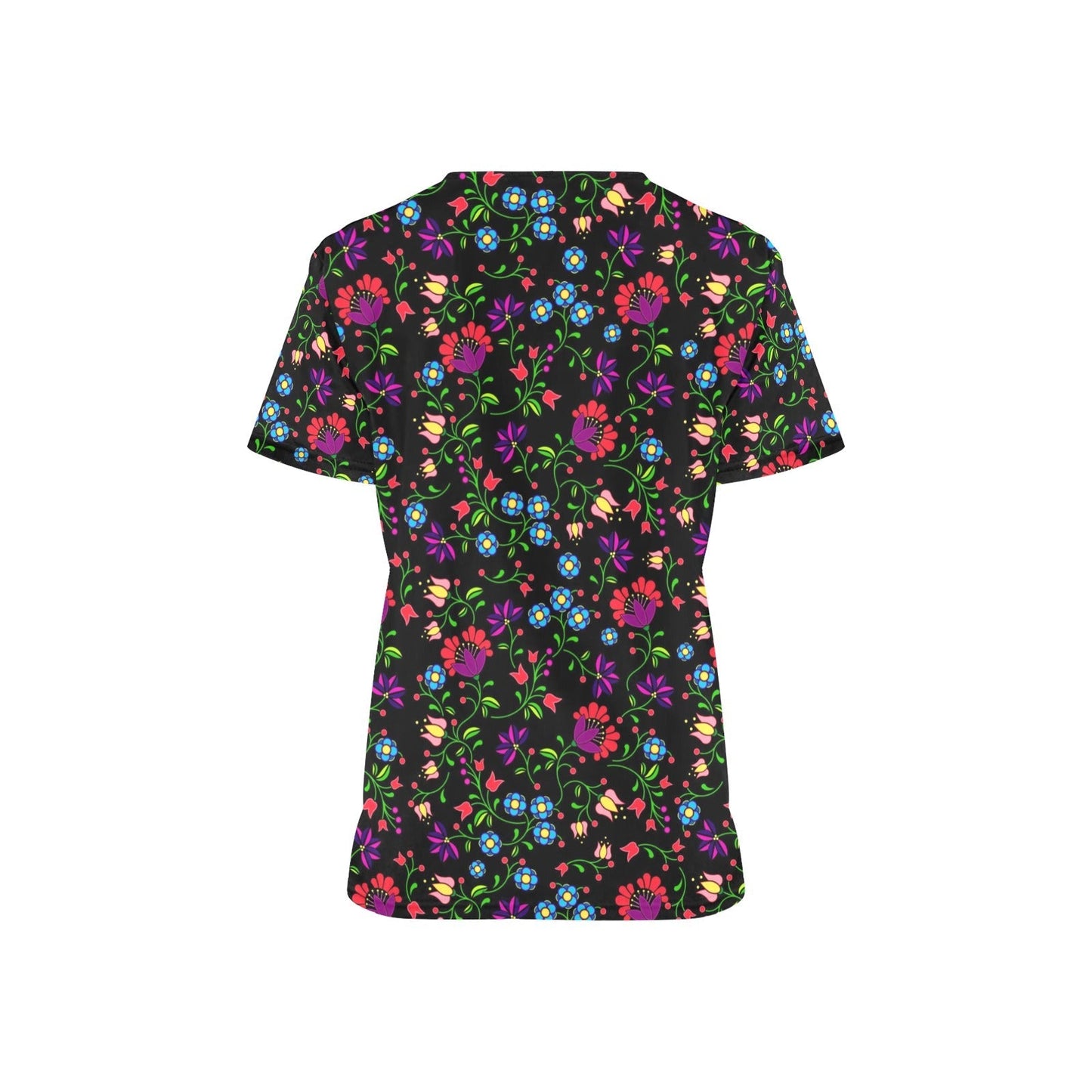 Fleur Indigine All Over Print Scrub Top Scrub Top e-joyer