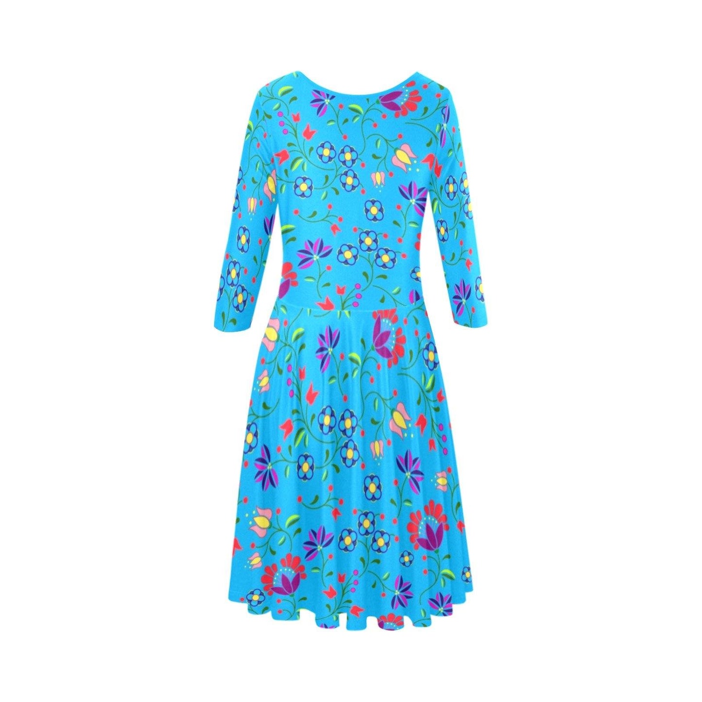 Fleur Indigine Ciel Tethys Half-Sleeve Skater Dress(Model D20) Tethys Half-Sleeve Skater Dress (D20) e-joyer