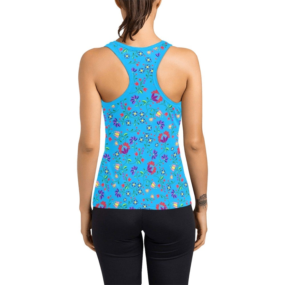 Fleur Indigine Ciel Women's Racerback Tank Top (Model T60) Racerback Tank Top (T60) e-joyer