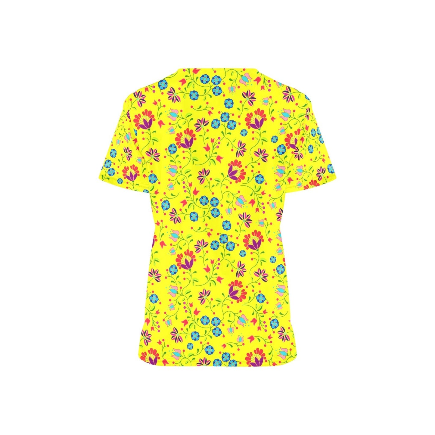 Fleur Indigine Mais All Over Print Scrub Top Scrub Top e-joyer