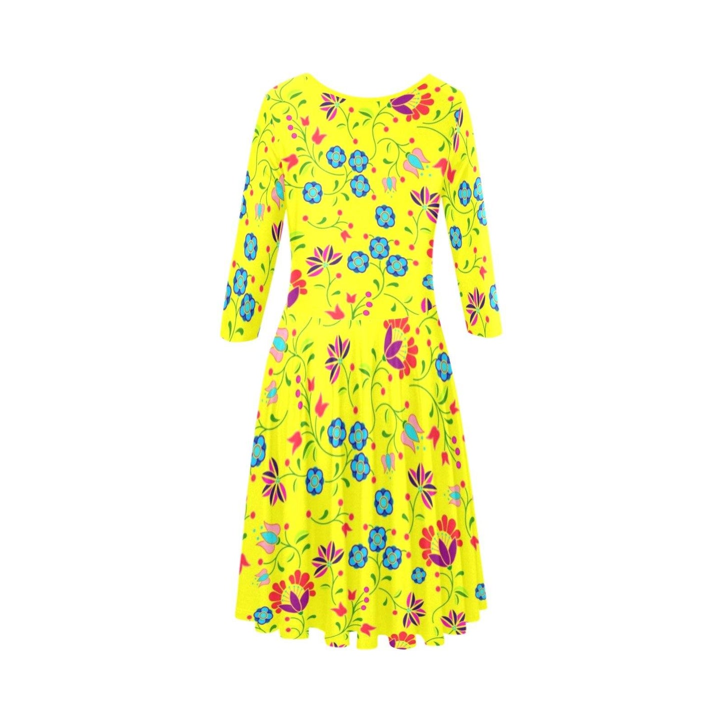 Fleur Indigine Mais Tethys Half-Sleeve Skater Dress(Model D20) Tethys Half-Sleeve Skater Dress (D20) e-joyer