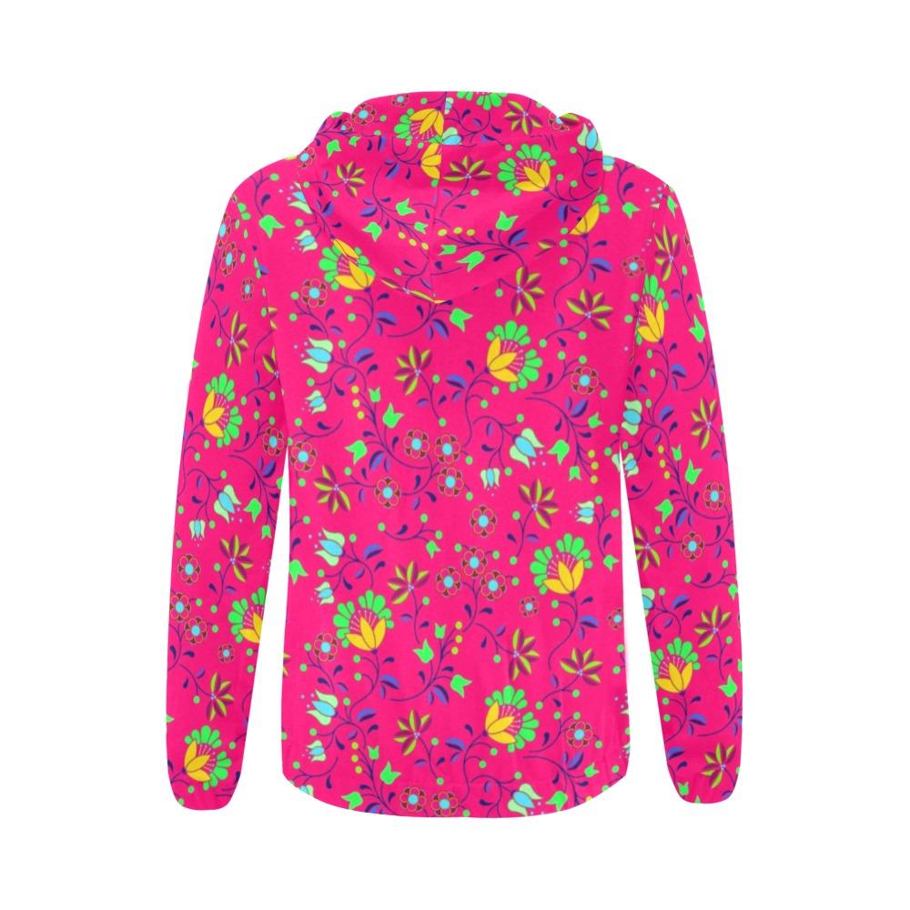 Fleur Indigine Rouge All Over Print Full Zip Hoodie for Women (Model H14) All Over Print Full Zip Hoodie for Women (H14) e-joyer