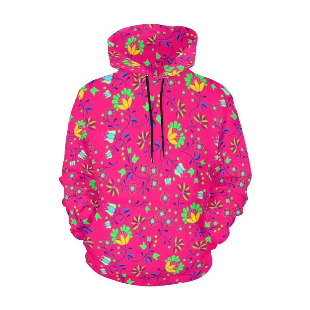 Fleur Indigine Rouge Hoodie for Women by 49 Dzine