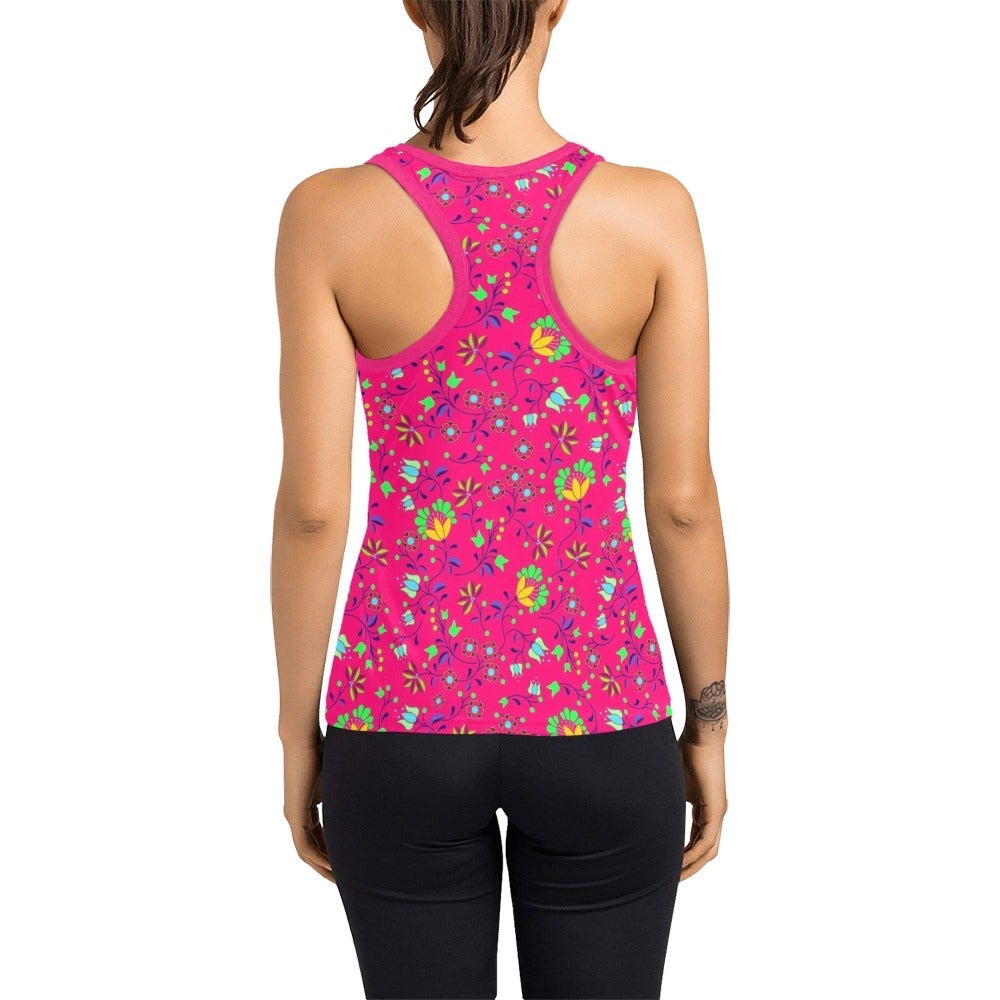 Fleur Indigine Rouge Women's Racerback Tank Top (Model T60) Racerback Tank Top (T60) e-joyer