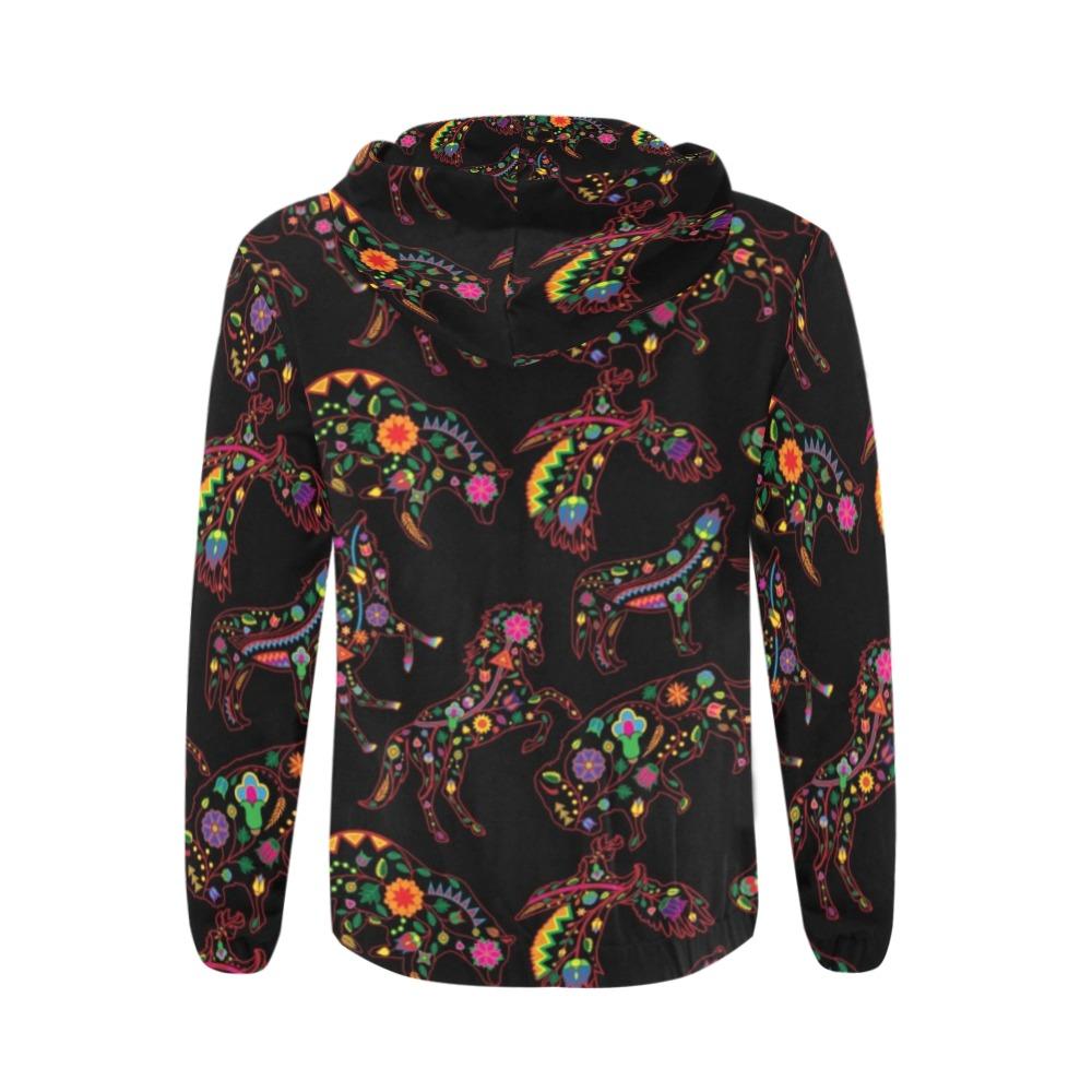 Floral Animals All Over Print Full Zip Hoodie for Men (Model H14) All Over Print Full Zip Hoodie for Men (H14) e-joyer